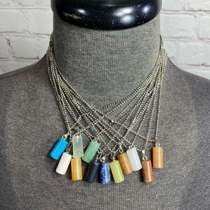 Set of 12 birthday stones choker necklace GUC
